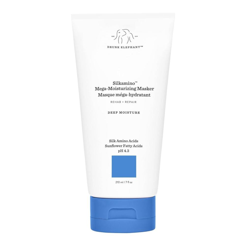 imageDrunk Elephant Silkamino MegaMoisturizing Masker  210 ml7 fl oz  Silk Amino Acids  Clean Clinical  SulfateFree  CrueltyFree  DermatologistTested  Free of Essential Oils Silicones and SLS
