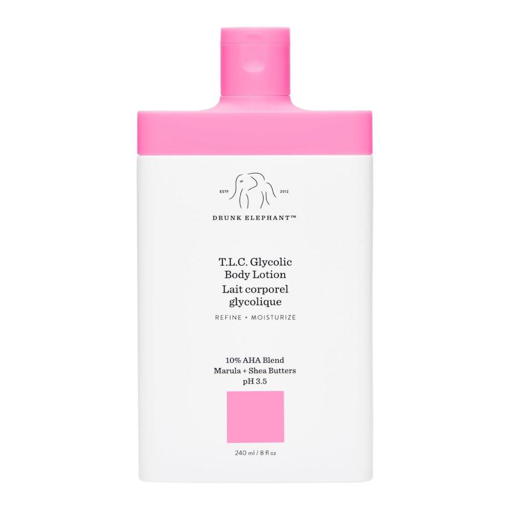 imageDrunk Elephant TLC Glycolic Body Lotion  240 ml8 fl oz  Lightweight 10 Exfoliating AHA Lotion  Clean Clinical Skincare  CrueltyFree  Free of Essential Oils Silicones and Fragrance