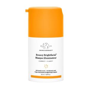 Drunk Elephant Bouncy Brightfacial – 50 ml/1.69 fl oz – Illuminating Face Mask – Clean Clinical Skincare – Cruelty-Free – Dermatologist-Tested – Free of Essential Oils, Silicones, and Fragrance