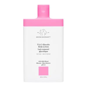 Drunk Elephant T.L.C. Glycolic Body Lotion – 240 ml/8 fl oz – Lightweight 10% Exfoliating AHA Lotion – Clean Clinical Skincare – Cruelty-Free – Free of Essential Oils, Silicones, and Fragrance